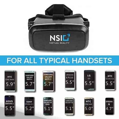 NSI Virtual Reality Headset For All Typpical Handsets