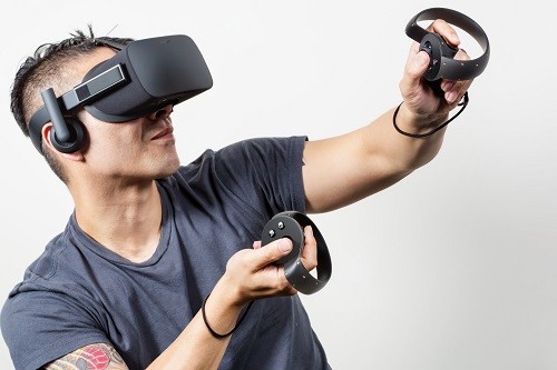 Man Using Oculus Rift VR